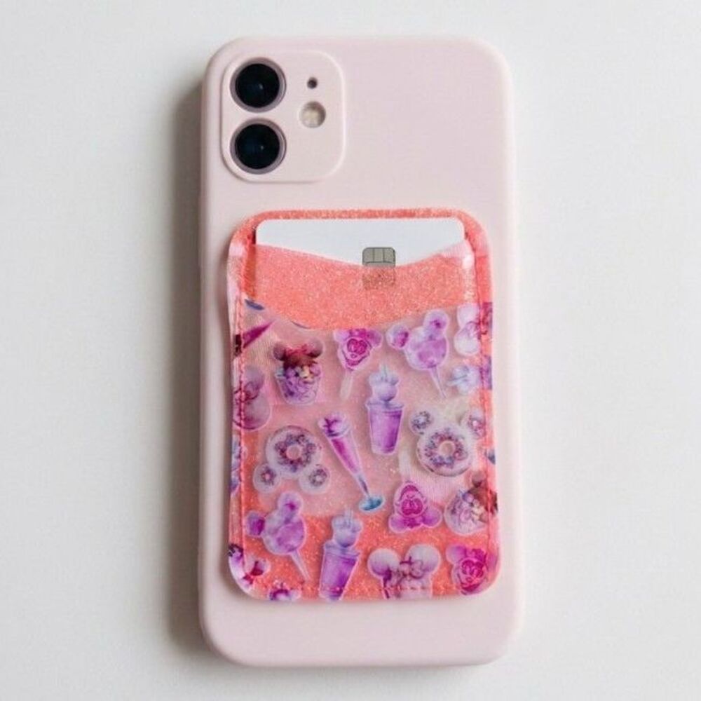 Donut Ears Phone Card Holder - Pretty Pink Sweets & Ice Cream Accessory